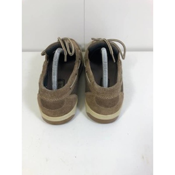 The Leather Collection Round Toe Low Top Lace-Up Boating Shoe Brown Mens US 7.5 - Picture 4 of 7
